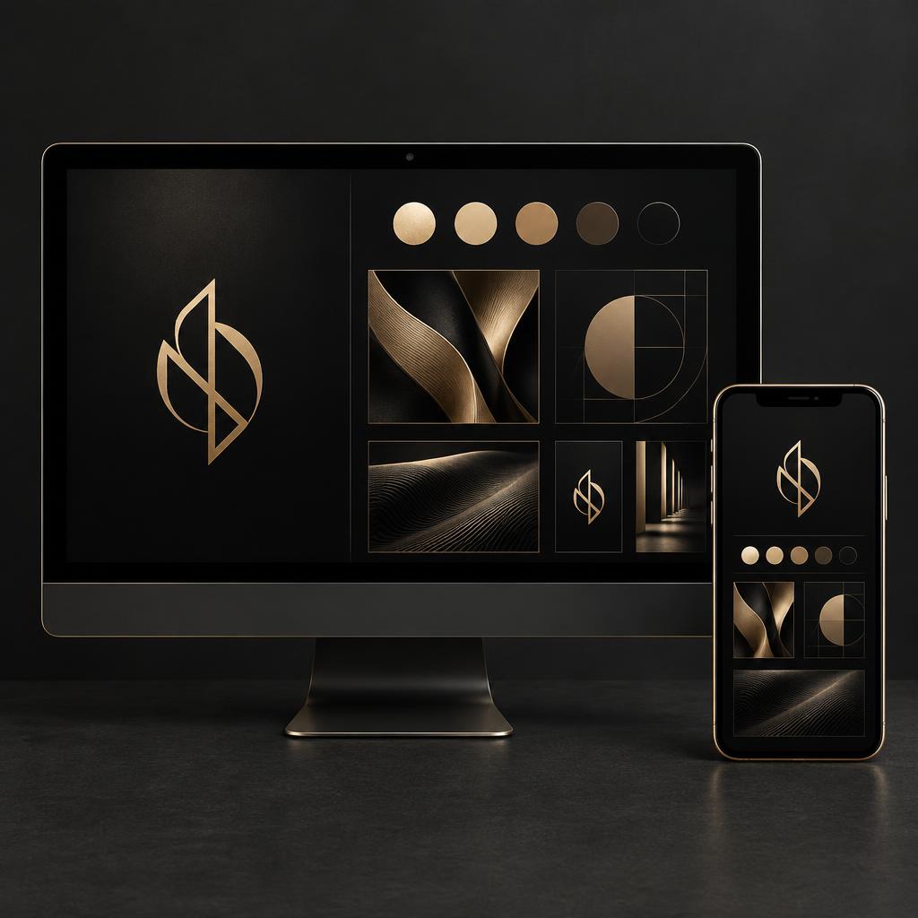 Custom Brand Systems — dark digital interface concept