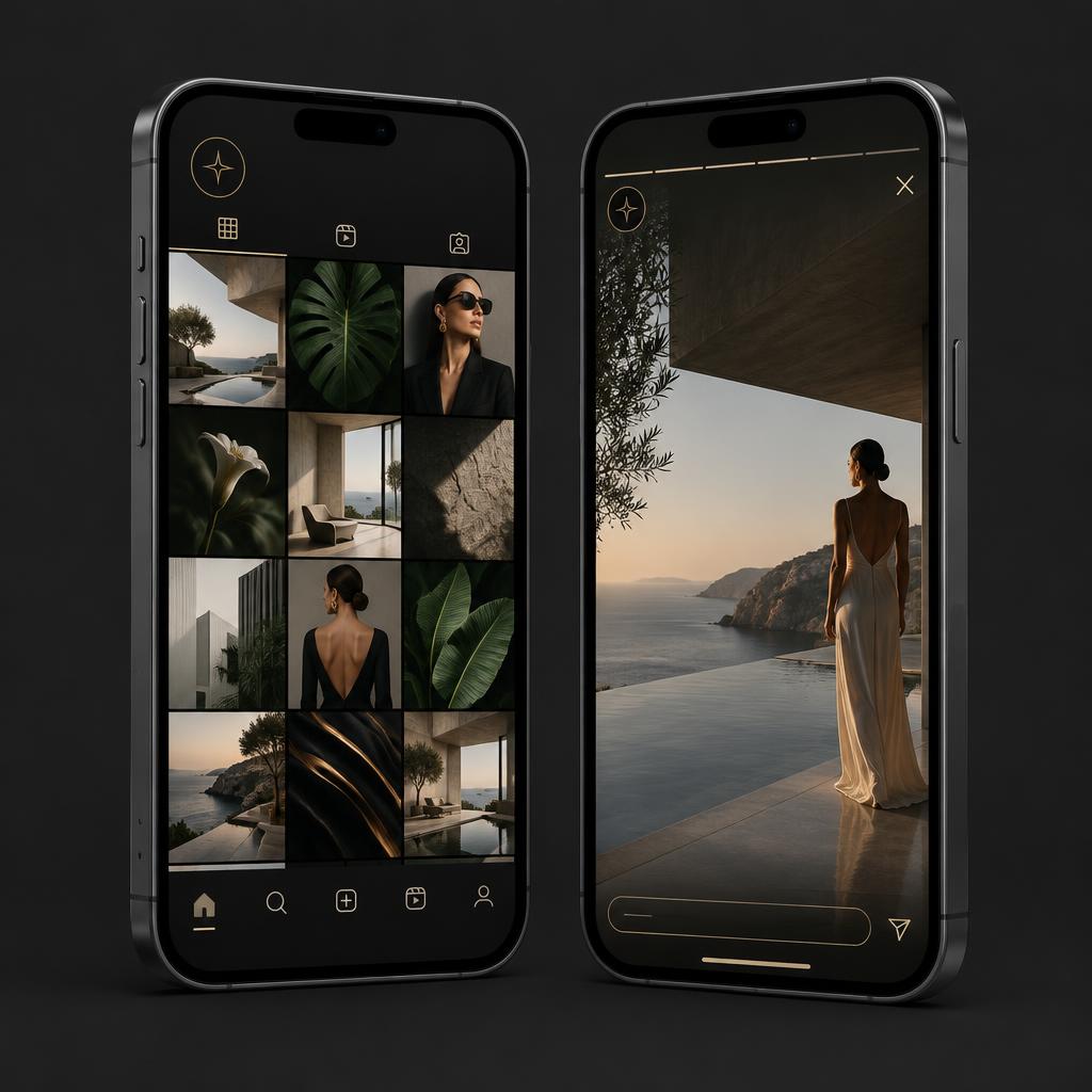Social Content Systems — dark digital interface concept